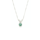 Natural Emerald Pendant made in 18k Gold Vermeil with Round Natural Green Emerald in Prong setting, May Birthstone gift idea, symbolizes growth, harmony, and deep emotional healing, ideal for everyday wear and perfect for birthday gifting and special occasions.