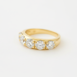 CZ Diamond Ring - Modern Wide Gold Vermeil Stackable Band, Perfect for Daily Elegance, Gift-Ready for Any Celebration.