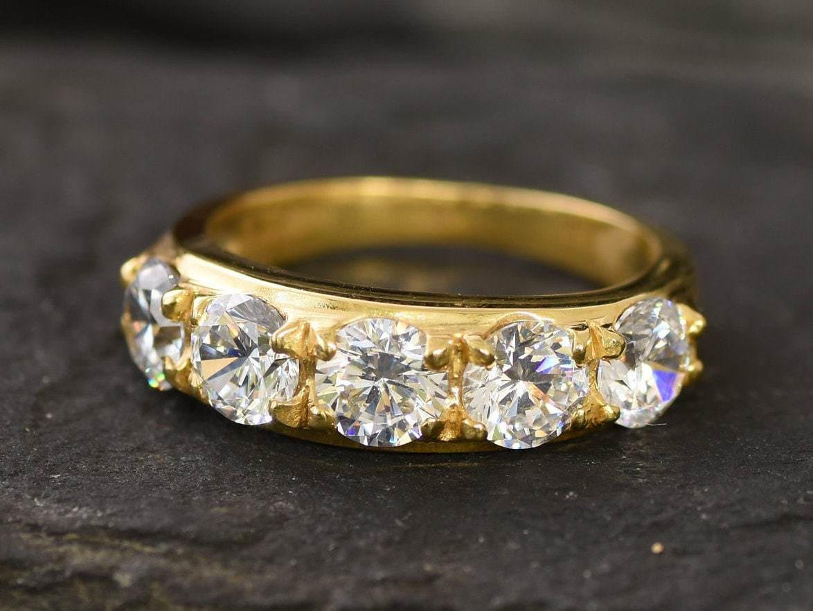 Gold Diamond Band, Created Diamond, Wide Ring, Sturdy Band, Diamond Ring, Statement Band, Sparkly Band, Gold Vermeil Ring, Engagement Ring