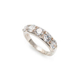 Chunky Diamond Ring - Wide Gold Band - Stackable Diamond Band