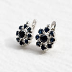 Sapphire Flower Earrings - Stunning blue daisy studs crafted in 925 Sterling Silver, ideal for gifts and everyday elegance.