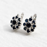 Sapphire Flower Earrings - Stunning blue daisy studs crafted in 925 Sterling Silver, ideal for gifts and everyday elegance.