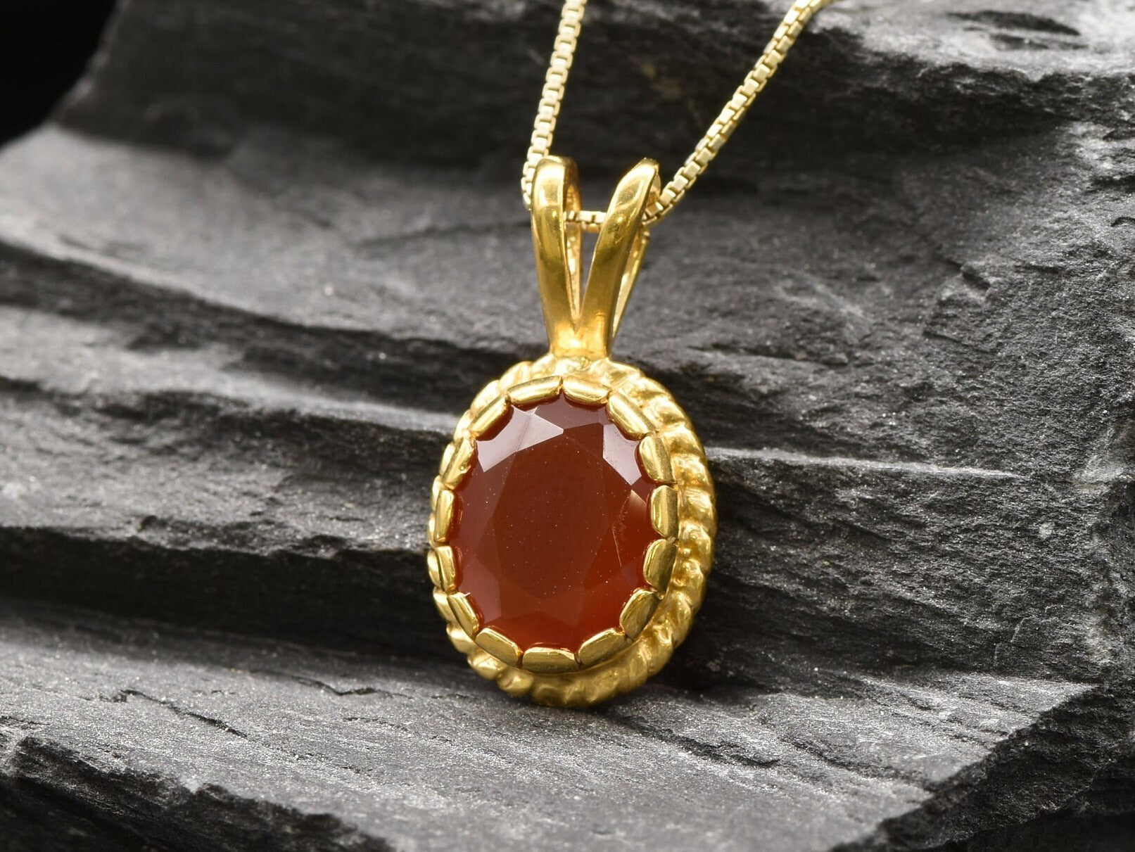 Gold Carnelian Necklace, Victorian Pendant, Natural Carnelian, Gold Carnelian Necklace, Red Agate Necklace, Carnelian Gift, Christmas Gift