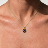 Elegant Blue Sapphire Necklace in 18k Gold Vermeil, perfect for daily wear and special celebrations.