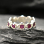 Natural Ruby Ring made in 925 Sterling Silver with Round Natural Red Ruby in Flush setting, July Birthstone gift idea, symbolizes nobility, purity, and passion, ideal for everyday wear and perfect for birthday gifting and special occasions.