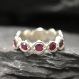 Natural Ruby Ring made in 925 Sterling Silver with Round Natural Red Ruby in Flush setting, July Birthstone gift idea, symbolizes nobility, purity, and passion, ideal for everyday wear and perfect for birthday gifting and special occasions.