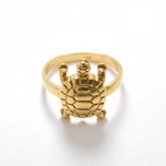 Dainty Gold Turtle Ring in 18k Gold Vermeil - A delightful good luck charm for any turtle lover and special events.