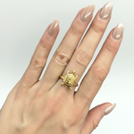 Dainty Gold Turtle Ring in 18k Gold Vermeil - Perfect for everyday wear and a unique gift for turtle lovers.