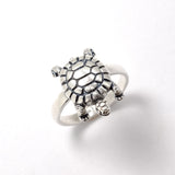 Dainty Gold Turtle Ring - Good Luck Ring - Turtle Lover Ring