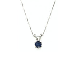Dainty Sapphire Pendant - Natural Sapphire Necklace - Blue Minimalist Necklace made in 925 Sterling Silver. Ideal for everyday wear and perfect for birthday gifting and special occasions.