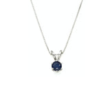 Dainty Sapphire Pendant - Natural Sapphire Necklace - Blue Minimalist Necklace made in 925 Sterling Silver. Ideal for everyday wear and perfect for birthday gifting and special occasions.