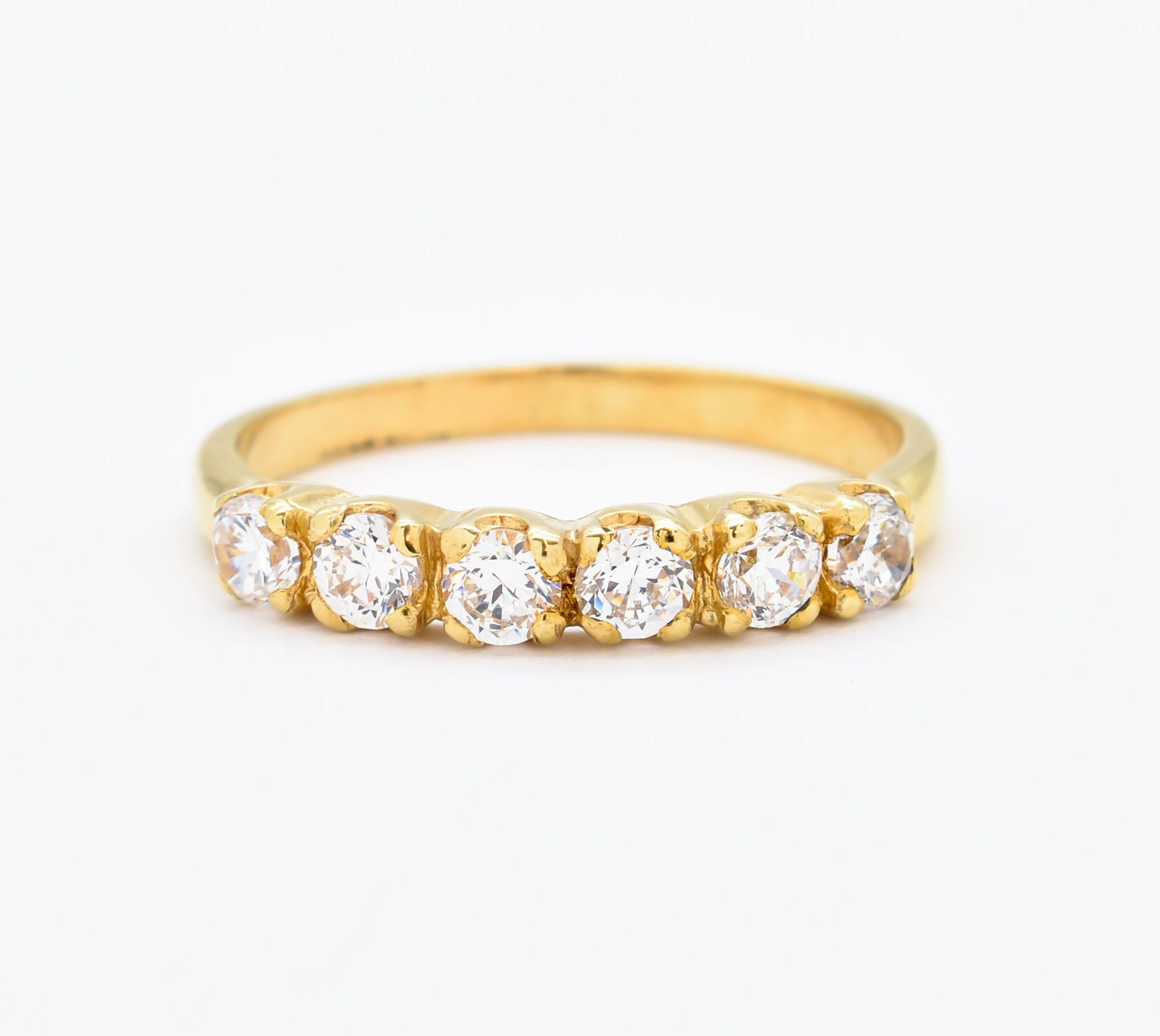 Gold Diamond Ring, Diamond Ring, Created Diamond, Gold Eternity Ring, Sparkly Gold Ring, White Gold Ring, Half Eternity Ring, Diamond Band