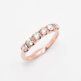 Half Eternity Diamond Ring, Gold Diamond Ring, Created Diamond Band