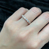 Pink Diamond Ring - Rose Gold Band - Stackable Diamond Ring