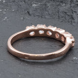 Pink Diamond Ring - Rose Gold Band - Stackable Diamond Ring