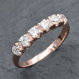 Pink Diamond Ring - Rose Gold Band - Stackable Diamond Ring