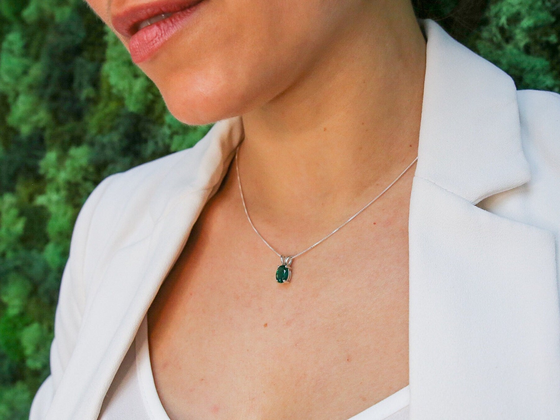 Small Peridot Pendant, Natural Peridot, Dainty Green Pendant, August Birthstone, Dainty Necklace, 2 Carat Oval Pendant, Solid Silver Pendant