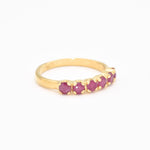 Gold Ruby Ring, Natural Ruby Ring, July Birthstone, Stackable Ring, Ruby Vintage Ring, Gold Eternity Ring, Ruby Eternity Band, Gold Vermeil