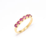 Gold Ruby Ring, Natural Ruby Ring, July Birthstone, Stackable Ring, Ruby Vintage Ring, Gold Eternity Ring, Ruby Eternity Band, Gold Vermeil