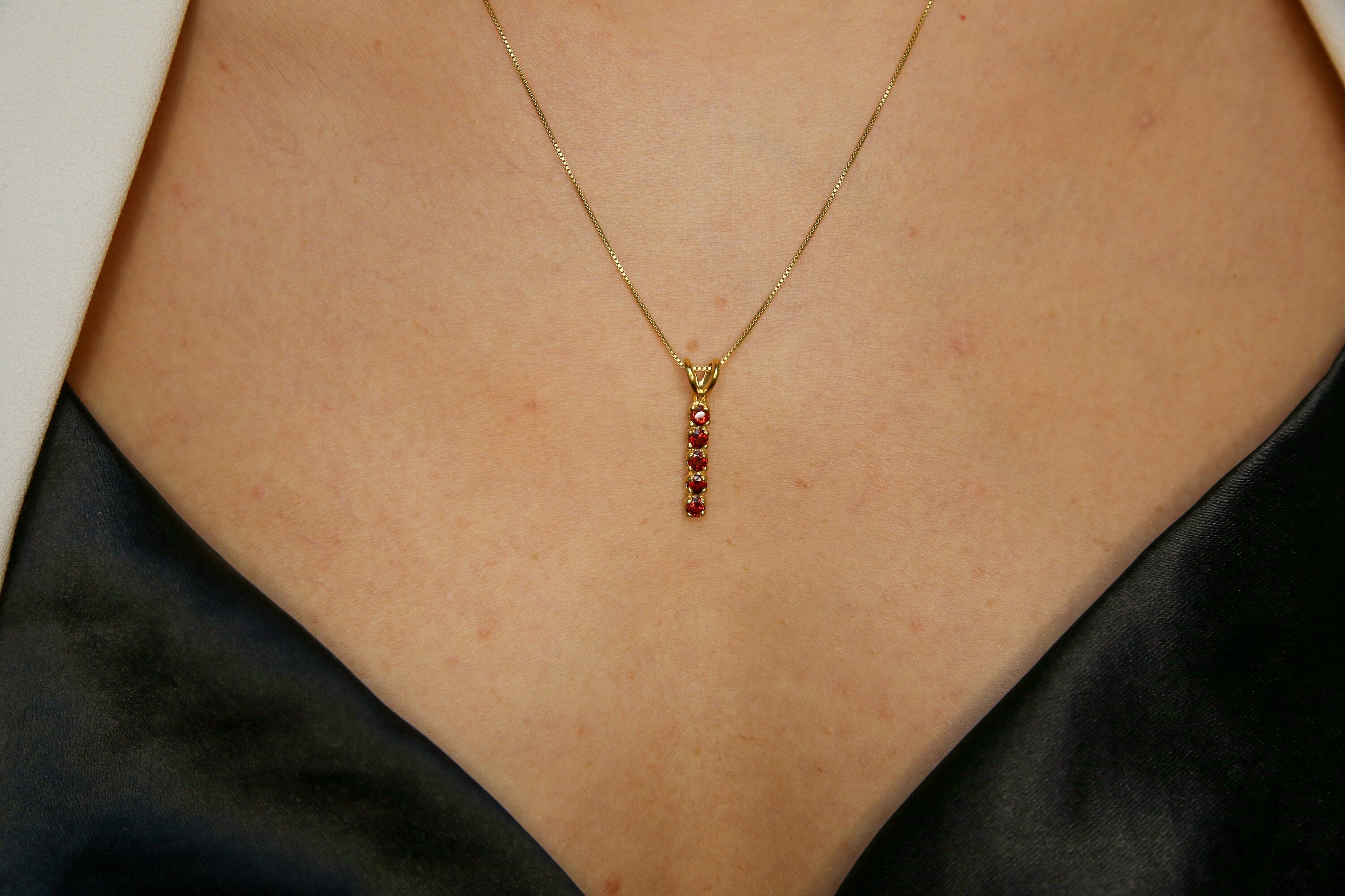 Blue Topaz Pendant, Minimalistic Pendant, Natural Topaz, December Birthstone, Blue Line Pendant, Simple Bar Necklace, Solid Silver Pendant(1)