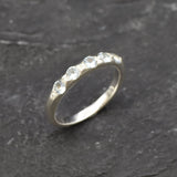 Blue Topaz Ring - Sky Blue Ring - Vintage Eternity Band