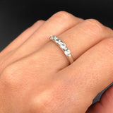 Blue Topaz Ring - Sky Blue Ring - Vintage Eternity Band