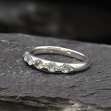 Blue Topaz Ring - Sky Blue Ring - Vintage Eternity Band