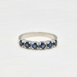 Elegant 925 Sterling Silver Ring featuring a Round Natural Blue Sapphire, ideal for everyday wear and special occasions.
