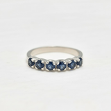 Elegant 925 Sterling Silver Ring featuring a Round Natural Blue Sapphire, ideal for everyday wear and special occasions.