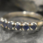Natural Sapphire Ring made in 925 Sterling Silver with Round Natural Blue Sapphire in Channel-Set setting, September Birthstone gift idea, symbolizes sincerity, truth, and faithfulness, ideal for everyday wear and perfect for birthday gifting and special occasions.