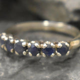 Natural Sapphire Ring made in 925 Sterling Silver with Round Natural Blue Sapphire in Channel-Set setting, September Birthstone gift idea, symbolizes sincerity, truth, and faithfulness, ideal for everyday wear and perfect for birthday gifting and special occasions.
