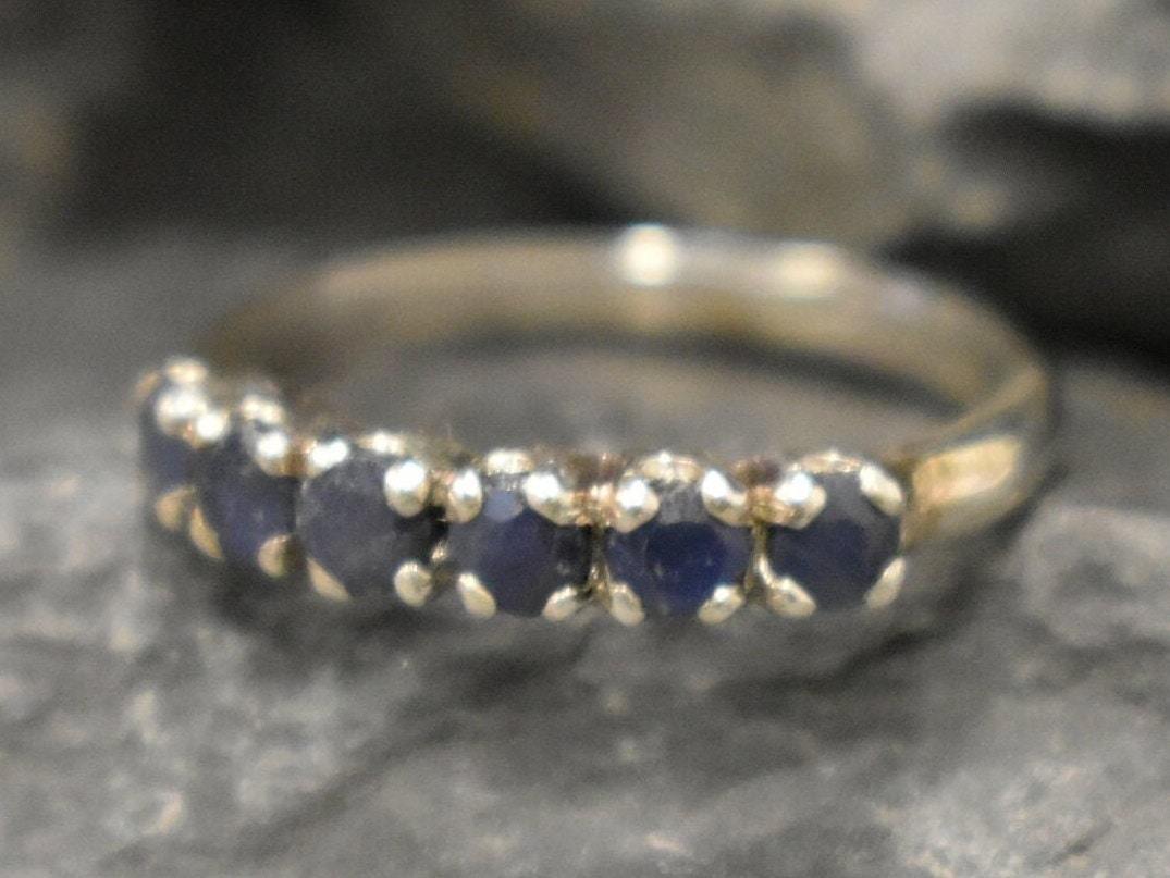 Natural Sapphire Ring made in 925 Sterling Silver with Round Natural Blue Sapphire in Channel-Set setting, September Birthstone gift idea, symbolizes sincerity, truth, and faithfulness, ideal for everyday wear and perfect for birthday gifting and special occasions.