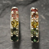 Long Colorful Earrings - Natural Tourmaline Earrings, Long Drop Earrings