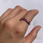 Elegant Pink Tourmaline Eternity Band in 925 Sterling Silver, ideal gift for birthdays and memorable moments.