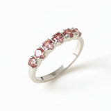 Pink Tourmaline Ring - Pink Eternity Band - Dainty Tourmaline Ring made in 925 Sterling Silver. Ideal for everyday wear and perfect for birthday gifting and special occasions.
