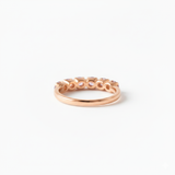 Half Eternity Gold Band - Pink Tourmaline Ring - Natural Tourmaline Ring