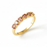 Pink Tourmaline Ring - Pink Eternity Band - Dainty Tourmaline Ring