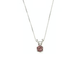 Pink Tourmaline Pendant - Dainty Pink Necklace - October Birthstone Pendant