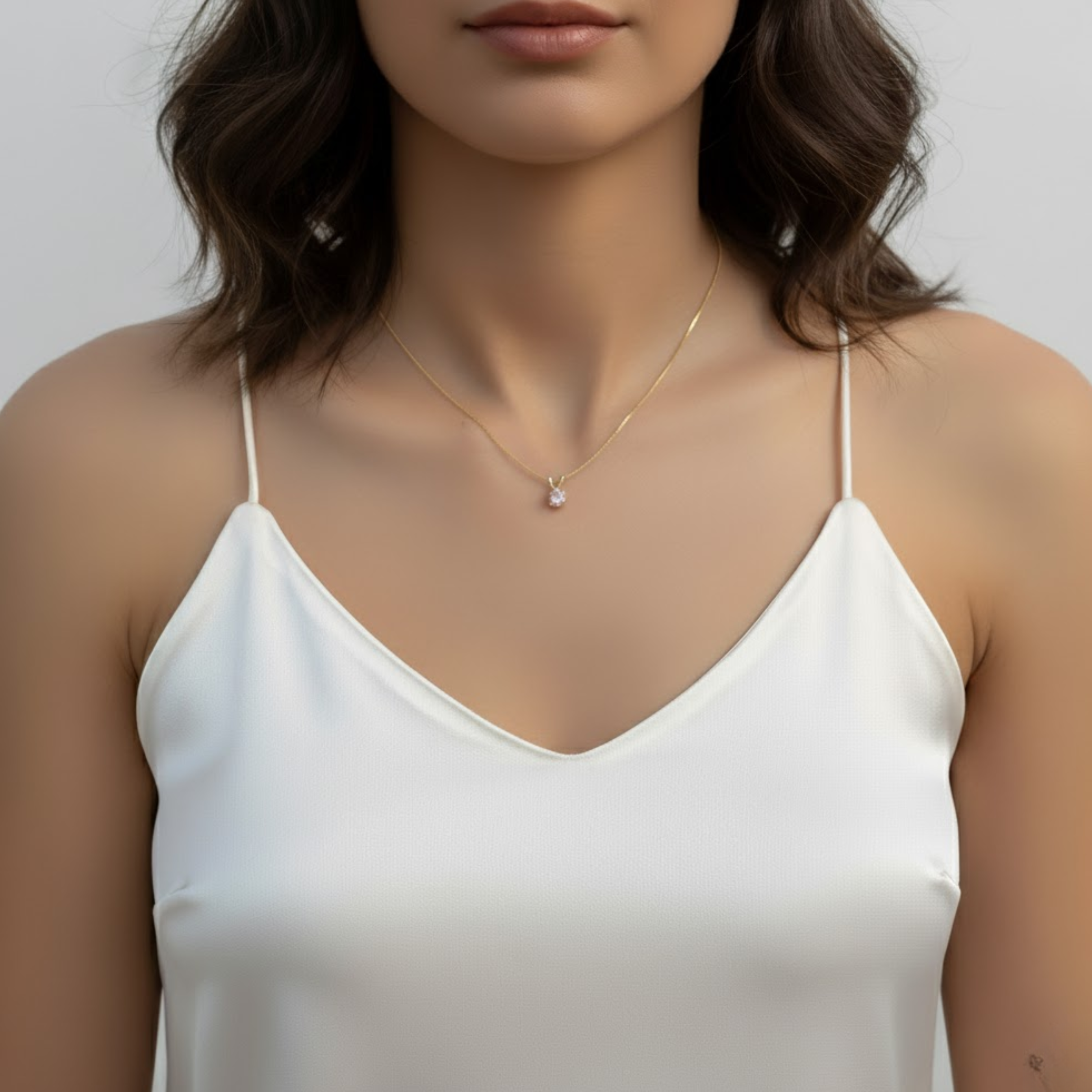 Dazzling Round Pink Tourmaline Pendant in 18k Gold Vermeil - A timeless piece for everyday elegance and special moments.