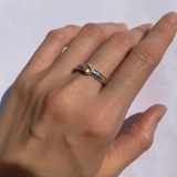 Captivating Smoky Topaz and Brown Diamond Ring in 925 Sterling Silver, perfect for birthdays and special celebrations.