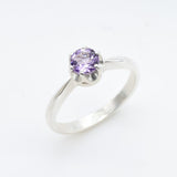 Dainty Amethyst Gold Ring - Natural Amethyst Ring - Minimalist Purple Ring