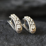 White Topaz Earrings, Natural Topaz, Vintage Silver Studs, Vintage Earrings, White Earrings, Unique Earrings, Topaz Studs, Silver Earrings