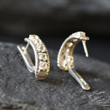 White Topaz Earrings, Natural Topaz, Vintage Silver Studs, Vintage Earrings, White Earrings, Unique Earrings, Topaz Studs, Silver Earrings