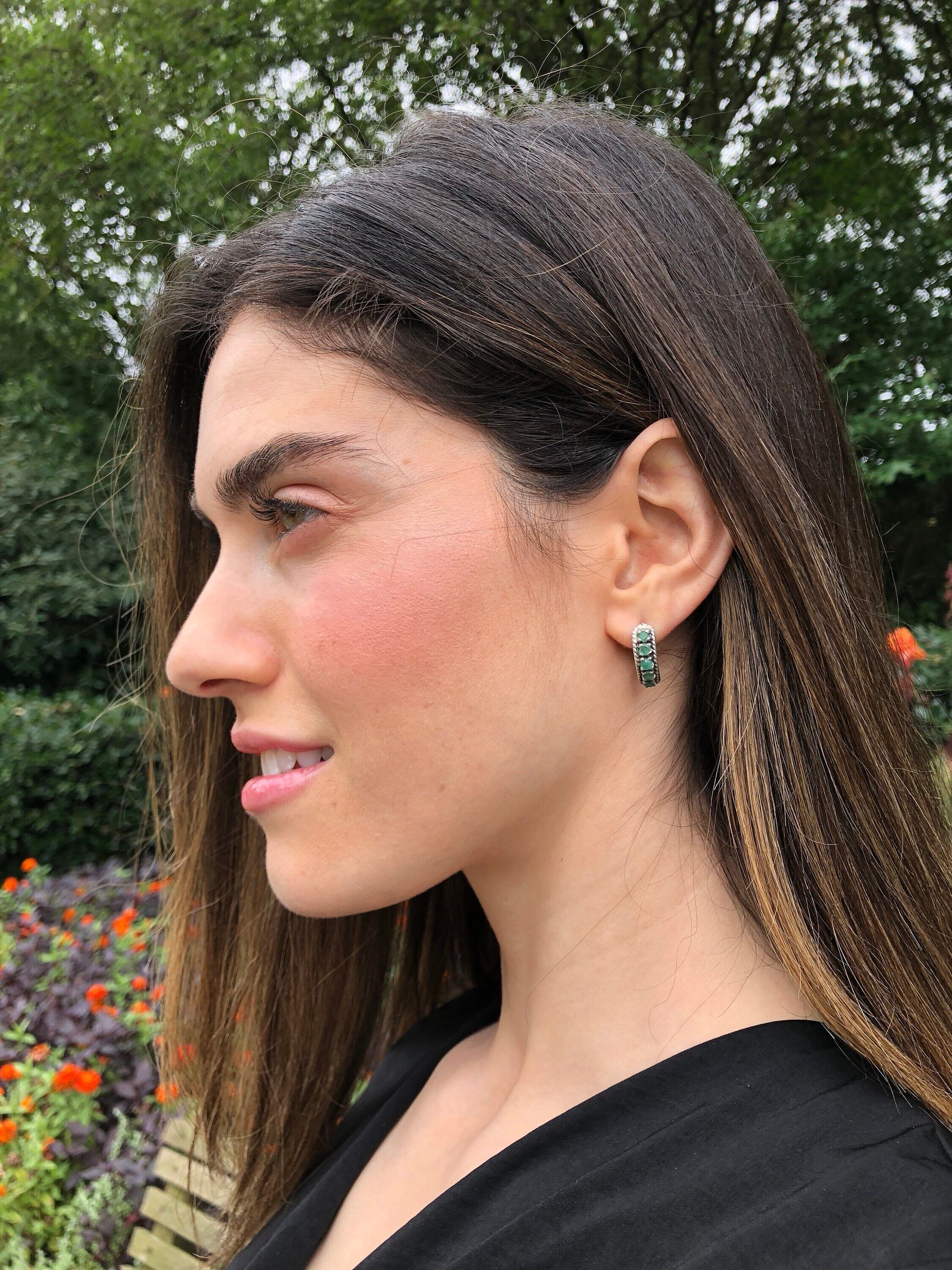 White Topaz Earrings, Natural Topaz, Vintage Silver Studs, Vintage Earrings, White Earrings, Unique Earrings, Topaz Studs, Silver Earrings