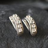 White Topaz Earrings, Natural Topaz, Vintage Silver Studs, Vintage Earrings, White Earrings, Unique Earrings, Topaz Studs, Silver Earrings