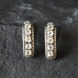 White Topaz Earrings, Natural Topaz, Vintage Silver Studs, Vintage Earrings, White Earrings, Unique Earrings, Topaz Studs, Silver Earrings