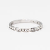 Diamond Eternity Band, Created CZ Diamond, Full Eternity Ring, Stackable Ring, Sparkly Ring, Dainty Band, Wedding Band, Solid Silver Ring