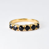 Onyx Band - Black Eternity Ring - Dainty Stackable Ring