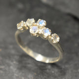 Gold Moonstone Ring - Natural Moonstone Ring - June Birthstone Ring