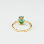 Charming Green Oval Chrysoprase Ring in 18k Gold Vermeil - A lovely choice for casual wear and meaningful celebrations.
